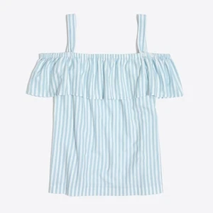J. Crew Stripe Off-The-Shoulder Top NWT Size Small - Picture 1 of 15