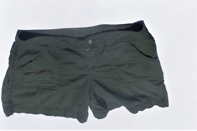 H17 Mujer Primavera/Verano Bolsillos con sorbo Verde Ejército Pantalones Cortos Carga Talla 10 Desteñido  Foto 1 de 4