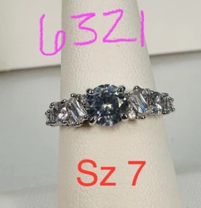 Bombe Party Ring Schmuck Gr.7 Revealed RBP strahlend farblos Edelstein Cluster Rhodium P - Bild 1 von 8