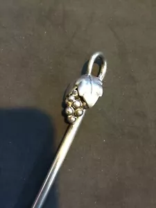 SELTENE STERLINGSILBER TRAUBENBÜNDEL MUSTER E.DRAGSTED DÄNEMARK SCHÖPFKELLE/LÖFFEL 10,5 - Bild 1 von 4