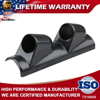 Soporte universal de 2" 52 mm para conductor izquierdo de fibra de carbono de doble calibre un pilar 2 orificios Foto 1 de 4