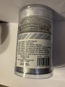 8 x 8 ft Ribbons. Total 64 Ft. Silver Glitter Christmas Anniversary Wedding - Picture 1 of 4