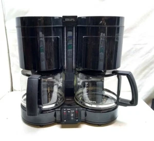 Krups Coffee Maker Duo Thek Dual Drip Machine Glass Carafe France - Picture 1 of 7