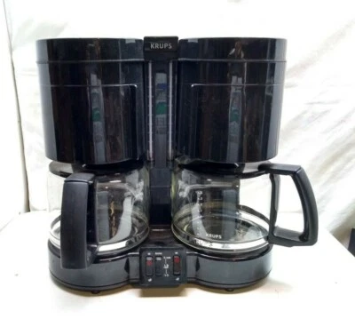 Krups Coffee Maker Duo Thek  Dual Drip Machine Glass Carafe France - Image 1 of 4