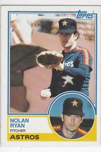 NOLAN RYAN 1983 Topps VINTAGE BASEBALL KARTE Houston Astros Texas Rangers HOFer! - Bild 1 von 2