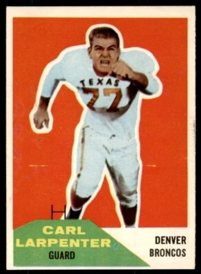 1960 Fleer Carl Larpenter Broncos #60 *Noles2148* - Image 1 of 2