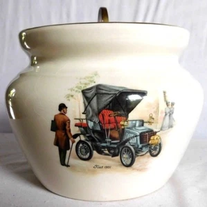 Vintage "Sandland" Hanley Staffordshire Lid Jar Pot Locking Brass Lid England - Picture 1 of 5