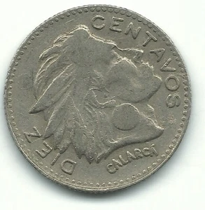HIGHER GRADE 1963 COLOMBIA DIE CRACK 10 CENTAVOS COIN-JUL193 - Picture 1 of 2