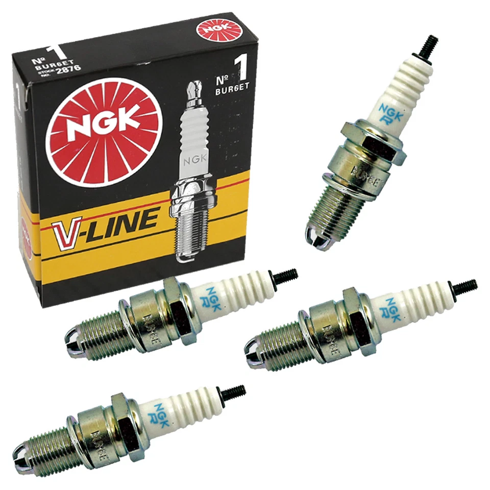 4 NGK Zündkerzen Zündkerze AUDI SEAT SKODA VW Golf Jetta Passat Polo T3 Vento - Bild 1 von 1