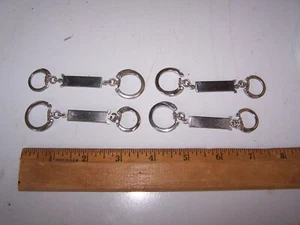 4 LLAVEROS en Blanco Tono Plateado Grabables Personaliza Regalo - Imagen 1 de 2
