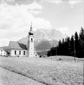 ÖSTERREICH ca. 1955 - Kirche St. Rochus Biberwier - Negativ 6 x 6 - Aut 6 - Bild 1 von 1