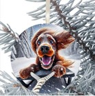 Red Setter Dog Hanging Bauble Decoration Christmas Birthday 