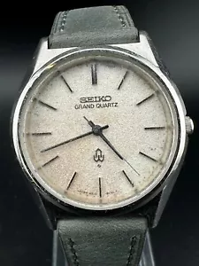 Seiko Grand Quartz 1976 caja de acero inoxidable para hombre esfera copo de nieve 38 mm 4840-8041 - Imagen 1 de 11