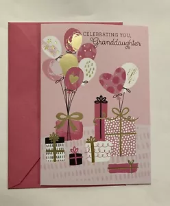 Happy Birthday Granddaughter Hallmark Large greeting Card loving Wishes 8 x 5.5” - Picture 1 of 5