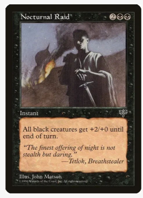 Nocturnal Raid - Mirage (MIR) (x4) PLAYSET Vintage Magic the Gathering - Image 1 of 1