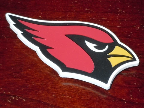 NFL Vtg ARIZONA CARDINALS Large RUBBER Football FRIDGE MAGNET Standings Board Cover