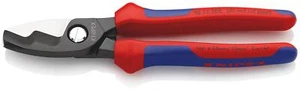 KNIPEX 95 12 200 Kabelschere mit Doppelschneide mit Mehrkomponenten-Hüllen br... - Bild 1 von 4