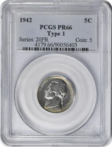 1942 Jefferson Nickel Type 1 PR66 PCGS - Picture 1 of 2