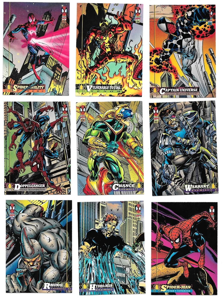 1994 Fleer Amazing Spider-Man Single Cards and No Number Variations - You Pick - Image 1 of 1