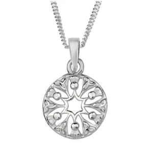 Stering Silver Celtic Scottish Thistle Trinity Knot Heritage Pendant Necklace - Picture 1 of 2
