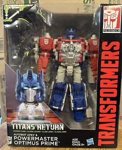 Transformers TITANS RETURN Leader Class Powermaster Optimus Prime + Apex New - Picture 1 of 6