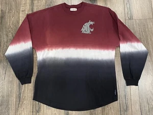 Washington State Cougars Tie Dye Crimson Black Spirit Puff Print Medium Jersey - Picture 1 of 6