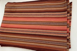 Pier 1 Imports Place Mats (8) Vintage Red Rust Orange Brown 19x13 Set New - Picture 1 of 11