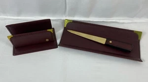 Schreibtisch Set Brieföffner Briefhalter Ablage Vintage - Bild 1 von 13