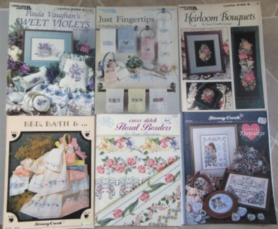 6 x Vintage Cross -  Chartered stitch pattern Books 1990s Plenty Projects - image 1 of 4