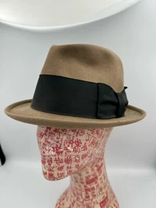 Precioso Fedora Marrón Royal STETSON Vintage Años 50 Talla 7 1/4 - Imagen 1 de 12