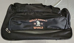 Vintage Disney World 1971 Black Duffle Wheeler Roller Carry On Luggage Bag - Picture 1 of 22