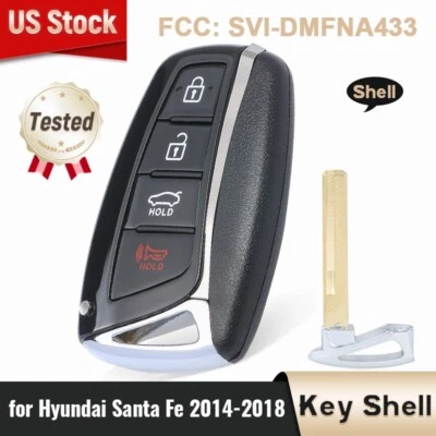 Carcasa llave inteligente para Hyundai Santa Fe 2014 2015 2016 17 18 SVI-DMFNA433 Foto 1 de 4