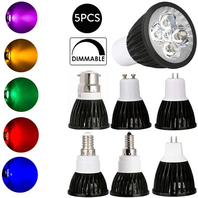 Dimmable Led Spotlight Bulb 9w 12w 15w E27 Gu10 Mr16 E14 Gu5.3 B22 Spot Red Blue - Image 1 of 4