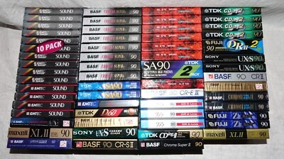 VERSCHIEDENE Selezione - Music Audio Tape Cassette Confezione Originale Nuovo TDK Maxell BASF Sony Fuji