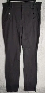 Pantalones de vestir Ann Taylor LOFT para mujer talla 8, gris, 4 bolsillos con botones nuevos sin etiquetas - Imagen 1 de 12