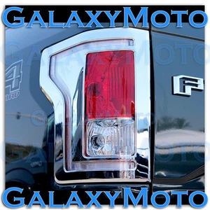 Cubierta de bisel de luz trasera triple cromada para camioneta Ford F150 15-17 - Imagen 1 de 4