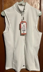 Greg Norman Women’s Ribbed Vest White Lightweight Golf Size Medium NEW WITH TAGS - Picture 1 of 11