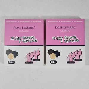 Rose LeMarc 28 Pairs Women Breast Petals Standard Black (4 week supply!) - Picture 1 of 6