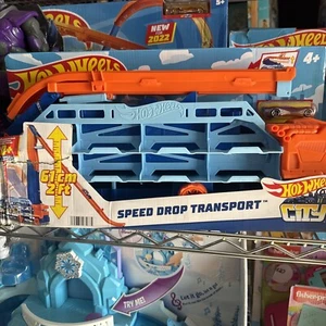 Hot Wheels City Speed Drop Transport Hauler Includes 1 Car-damaged box-new - Picture 1 of 9