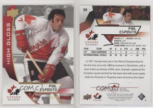 2019 Upper Deck Team Canada Juniors High Gloss /25 Phil Esposito #89 HOF