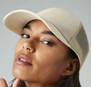 Beechfield Cap Organic Cotton Trucker Hat Sun 6 Panel Mesh Adjustable - Picture 1 of 7