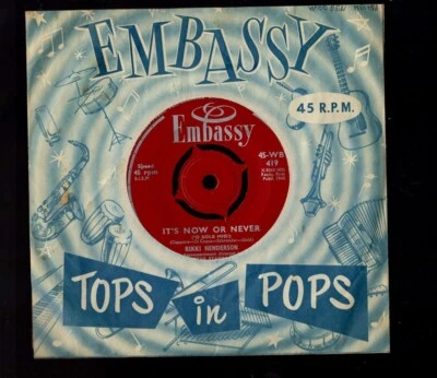 RIKKI HENDERSON  It's Now Or Never / Save The Last Dance For Me  Popcorn EX - Photo 1/2