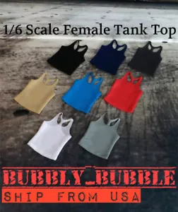1/6 Sexy Tank Top For 12" PHICEN TBLeague Hot Toys Female Figure SHIP FROM USA - Picture 1 of 4