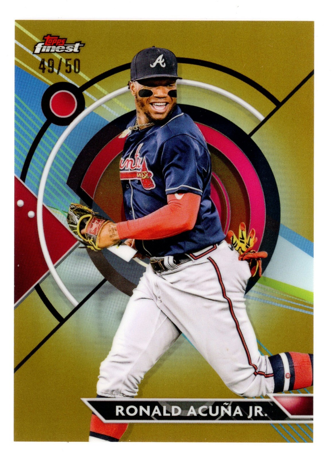 Ronald Acuna Jr. 2023 Topps Finest True GOLD REFRACTOR 49/50 MVP #20