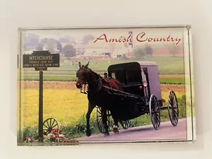 Amish Country Magnet - Horse and Buggy - Clear Hard Plastic - Made in the USA - Picture 1 of 5