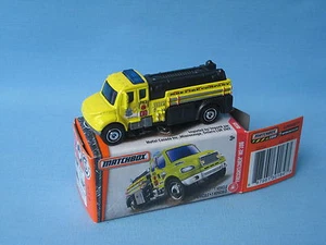Matchbox Freightliner Tanker Fire Engine Yellow in Picture Box Toy Model Car - Picture 1 of 2