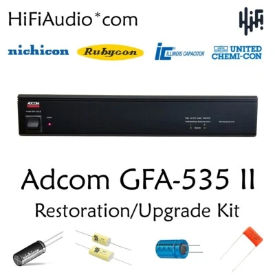Adcom GFA-535 II restoration recap service kit repair filter capacitor rebuild - Image 1 of 4