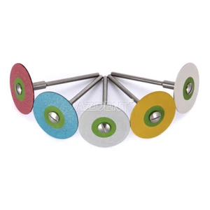 Dental Rubber Diamond Polisher Wheel Disc 26mm for Zirconia Porcelain 5pcs/set - Picture 1 of 8