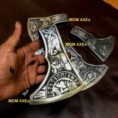 Lote de 5 x Hojas de Hacha Odín, Cabezas Vikingas De Colección MDM Hacha Lanzadora - Regalo de Navidad Foto 1 de 4