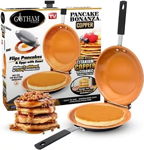 Doppelseitige Pfanne, der perfekte Pfannkuchenbereiter - Antihaft Kupfer Pfannkuchen Bonanza - Bild 1 von 3